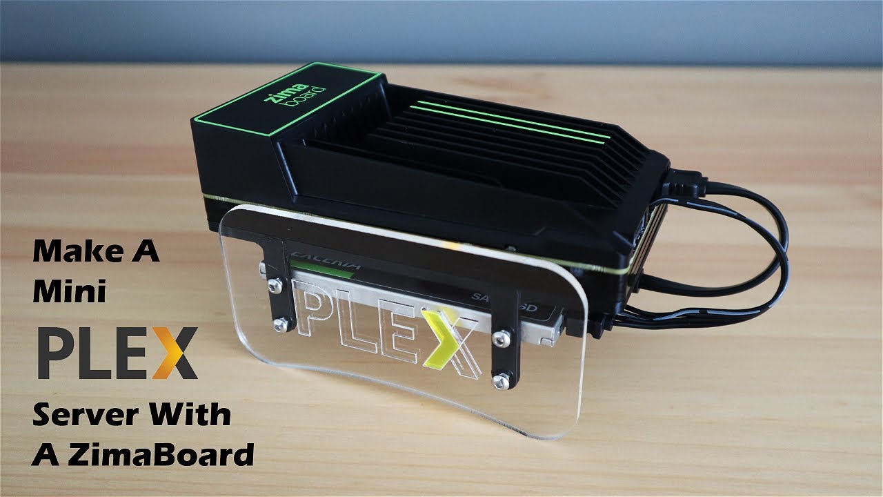 Сервер Mini Plex, работающий на базе ZimaBoard с SSD-накопителем емкостью 480 ГБ