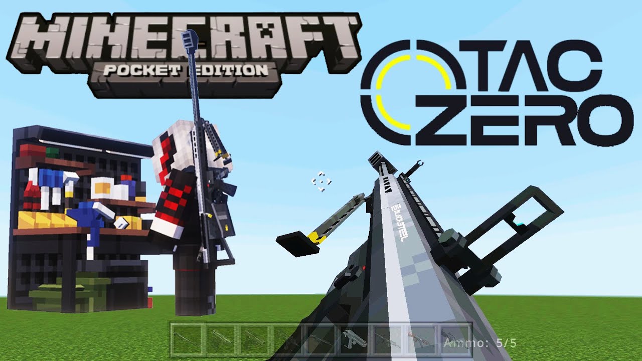TaCZ addon in Minecraft PE - Timeless and Classics Zero GUN MOD MCPE