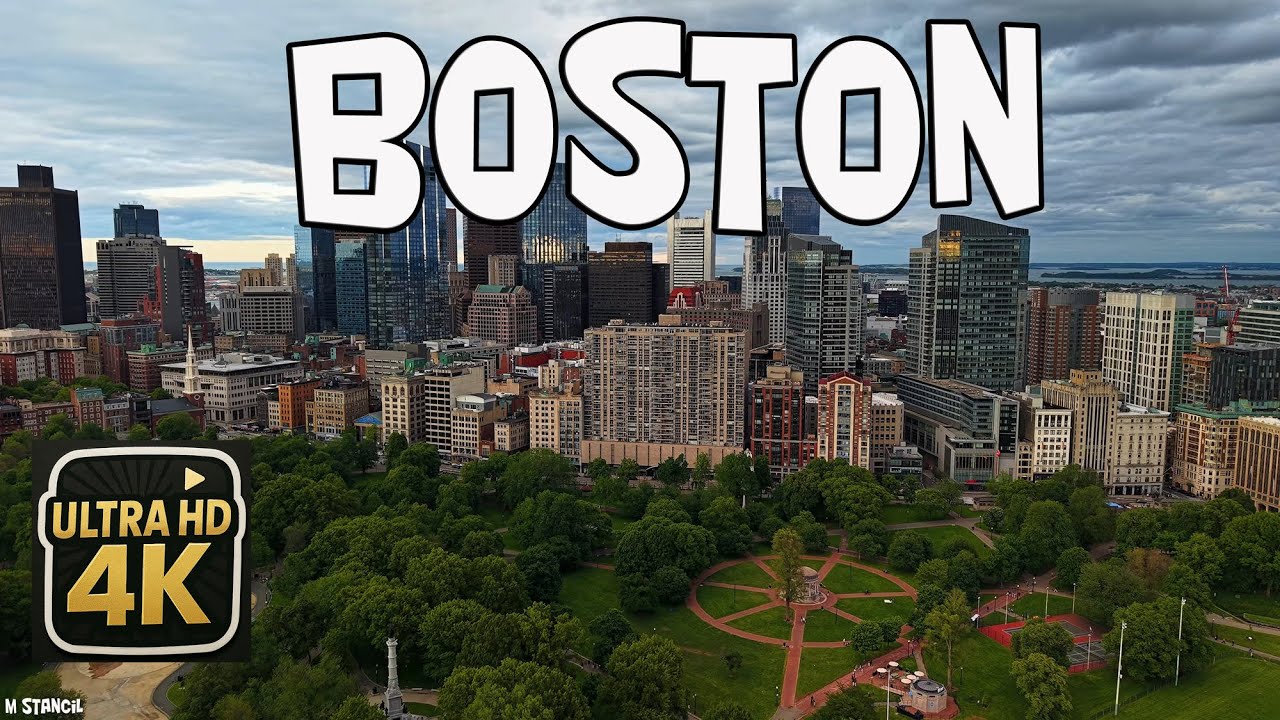 Boston Massachusetts 4K  (DJI Mavic Air 3S Drone Footage) Stunning Shots around Boston's downtown!!