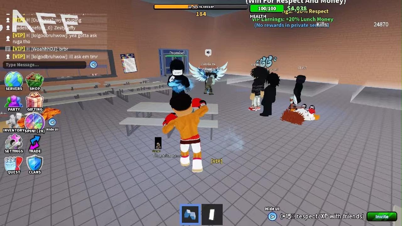 Roblox Taking out the whole turn, the server and fight in the school.