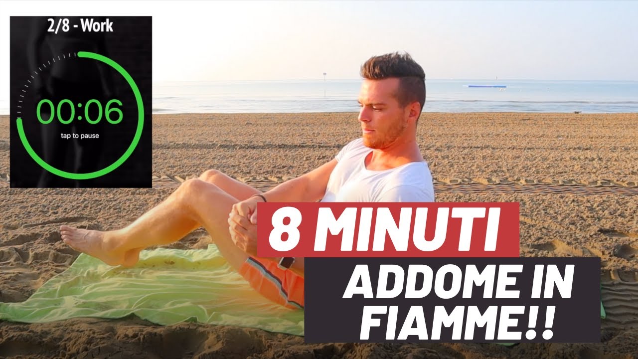 ADDOME in Fiamme 🚀🔥 in soli 8 MINUTI Spiaggia