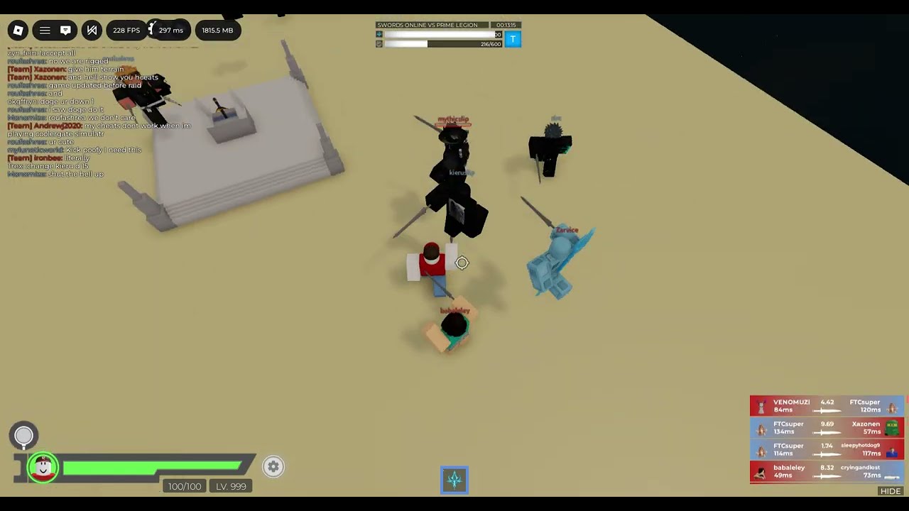 Prime Legion raid on Swords Online - December 20, 2025