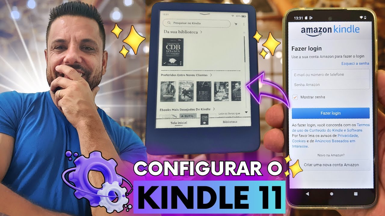 COMO CONFIGURAR O KINDLE 11° GERAÇÃO DE FORMA SUPER RÁPIDA USANDO O CELULAR ANDROID