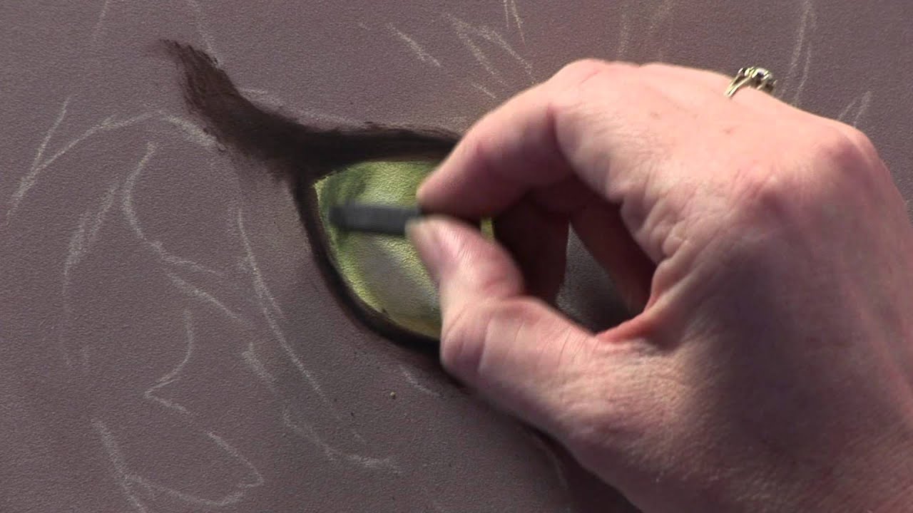 A Tiger's Eye in Conte Crayons with Sharon Wagstaff