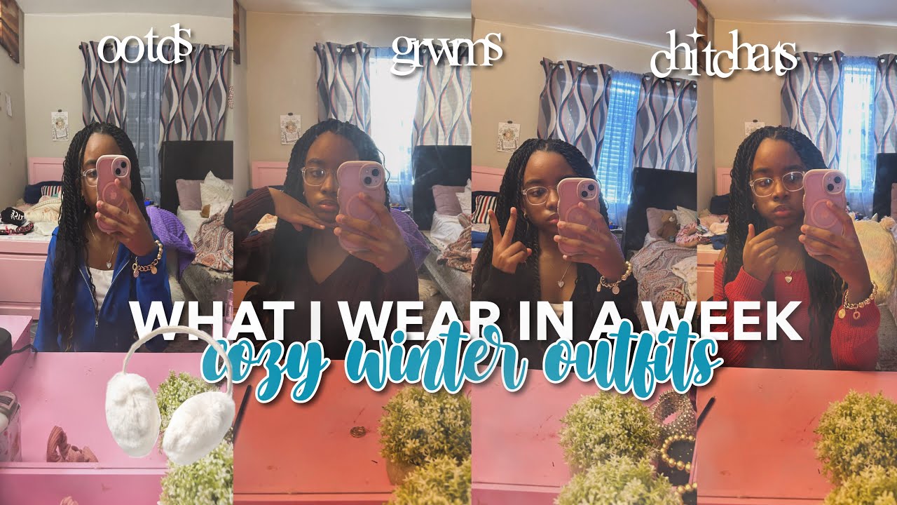 COZY WINTER OUTFITS: what i wear in a week 🎧❄️ chitchats, ootds, grwms, scents, etc