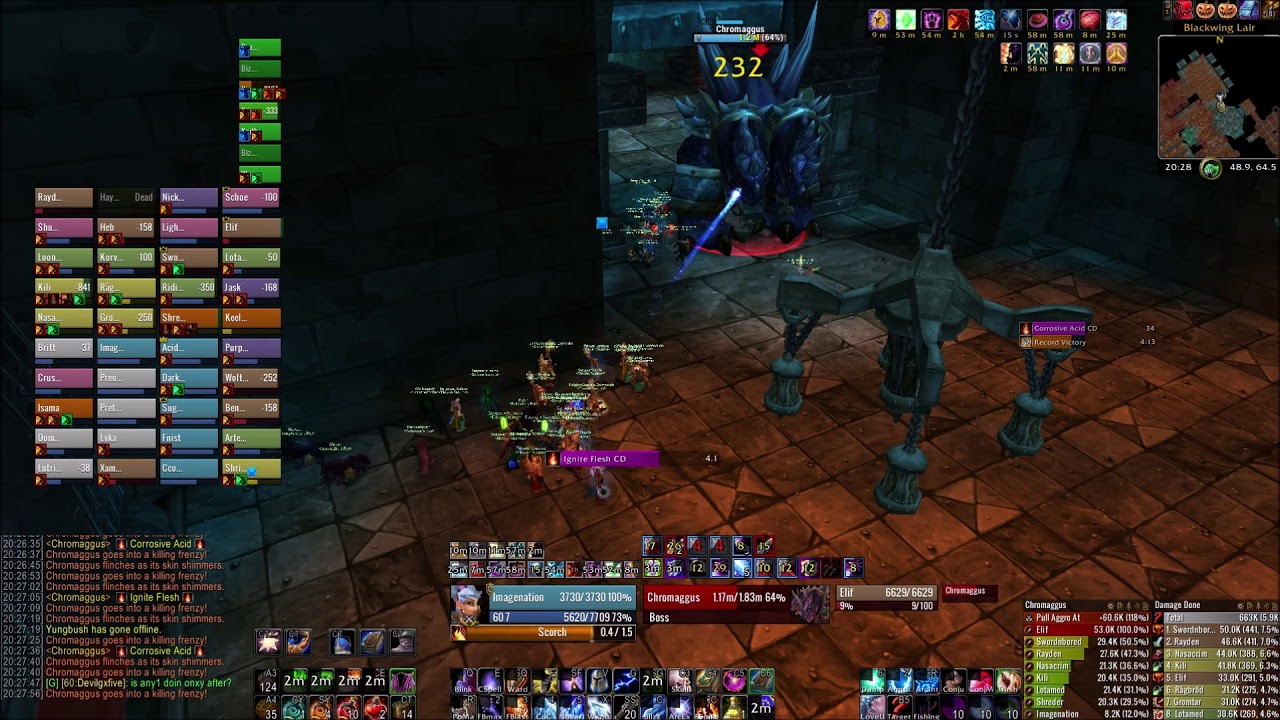 Chromaggus - Decursing Mage PoV (World of Warcraft Classic)