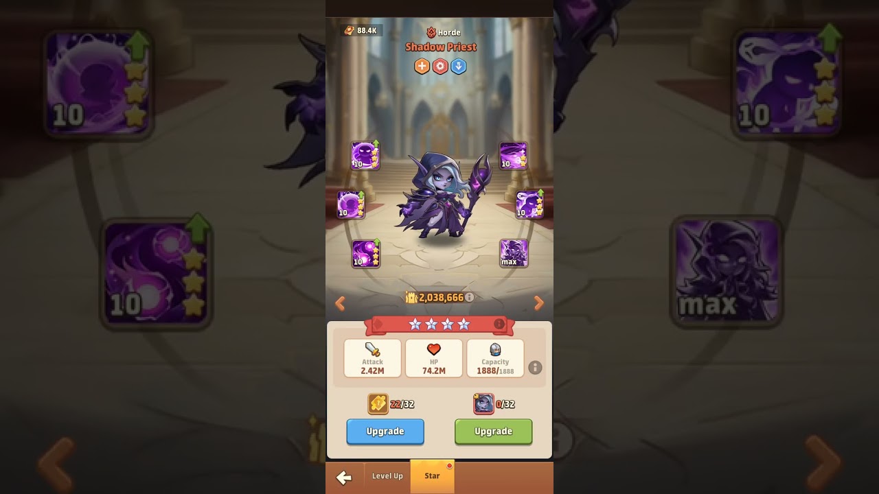 Using shards to level up priestess #games #strategygame #tips #topheroes 