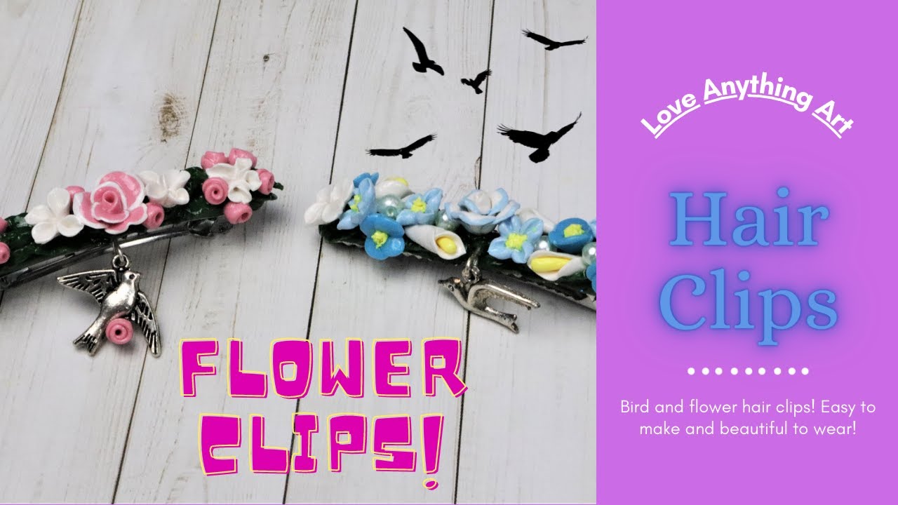🌸🌸🌸🌸Hair Clips Polymer Clay Hair Clips Polymer Clay Flowers🌸🌸