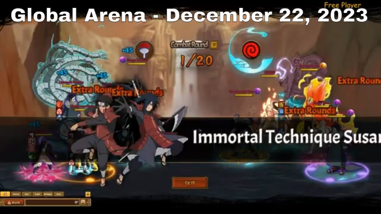 Global Arena - December 22, 2023 ► Unlimited Ninja |Ninja Classic |Anime Ninja | Ninja World Online
