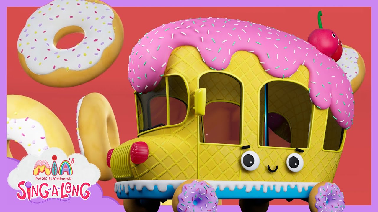 Wheels on the Bus! Nice Cream Bus! | Magic Playground Songs for Kids 🍭 Kids Karaoke!