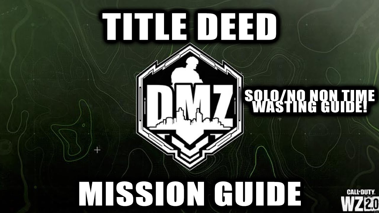 DMZ Title Deed Mission Guide (Solo) Zaya & Phalanx Dead Drop Location