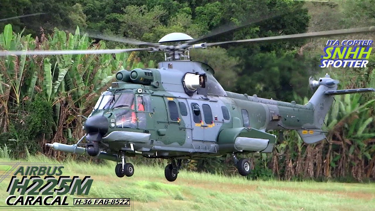 HELICÓPTERO H225M / H-36 CARACAL (FAB-8522) Acionamento + Decolagem + Voo Pairado + Pouso e Corte!