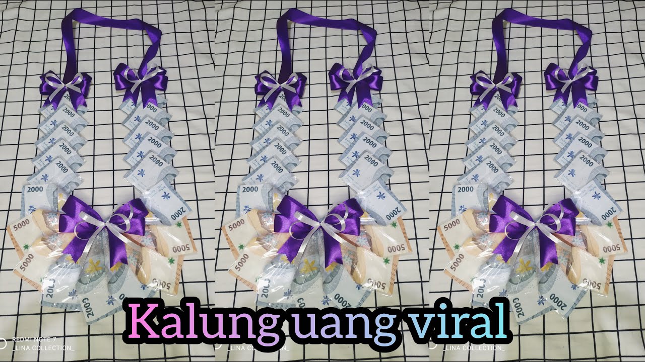🔴 Kalung uang saweran viral || Cara Membuat Kalung Uang Mudah 