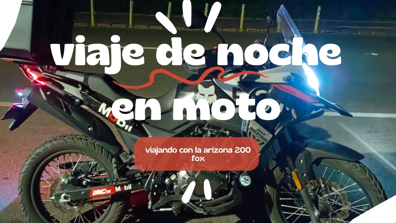 Viaje nocturno al Tolima en moto