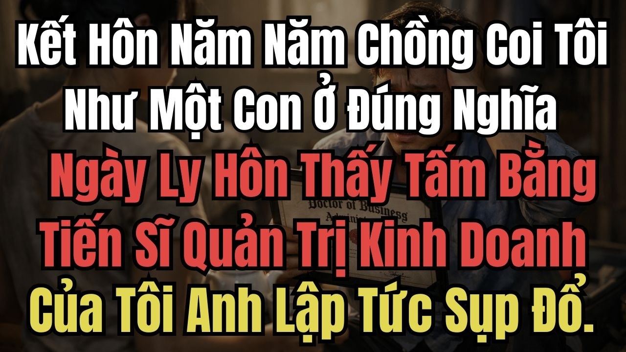 Kết Hôn Năm Năm Chồng Coi Tôi Như Một Con Ở Đúng Nghĩa, Ngày Ly Hôn Thấy Tấm Bằng Tiến Sĩ Quản Trị