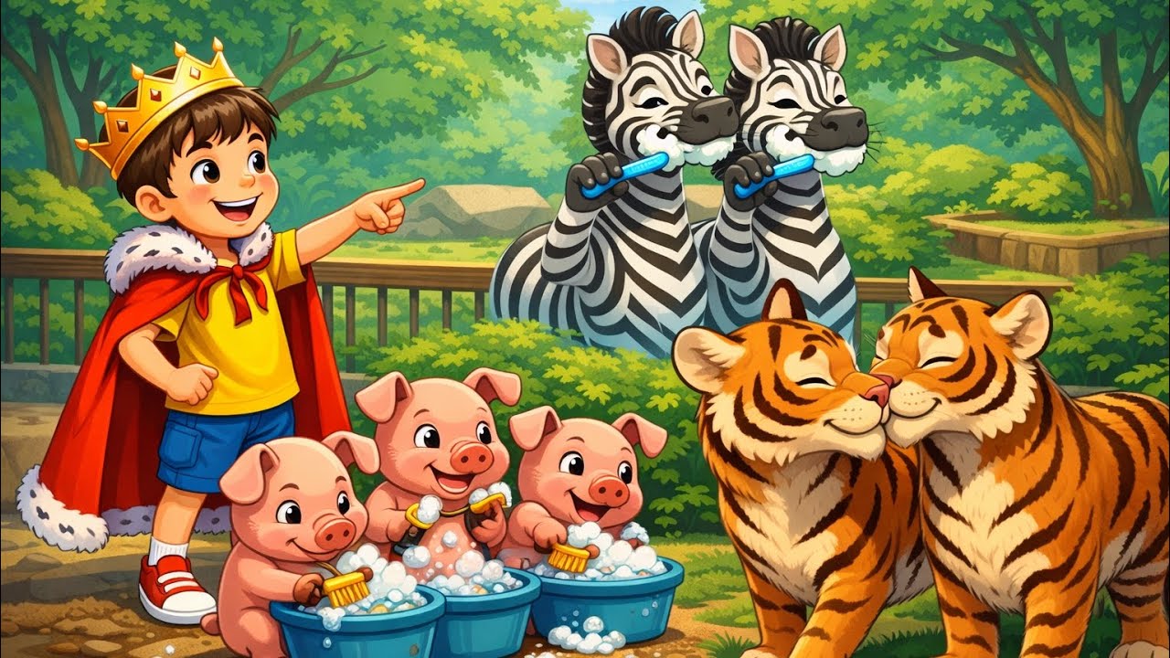 Kad bi bio car životinja 🫅🦁🐯🐷 (cool decije pesmice)