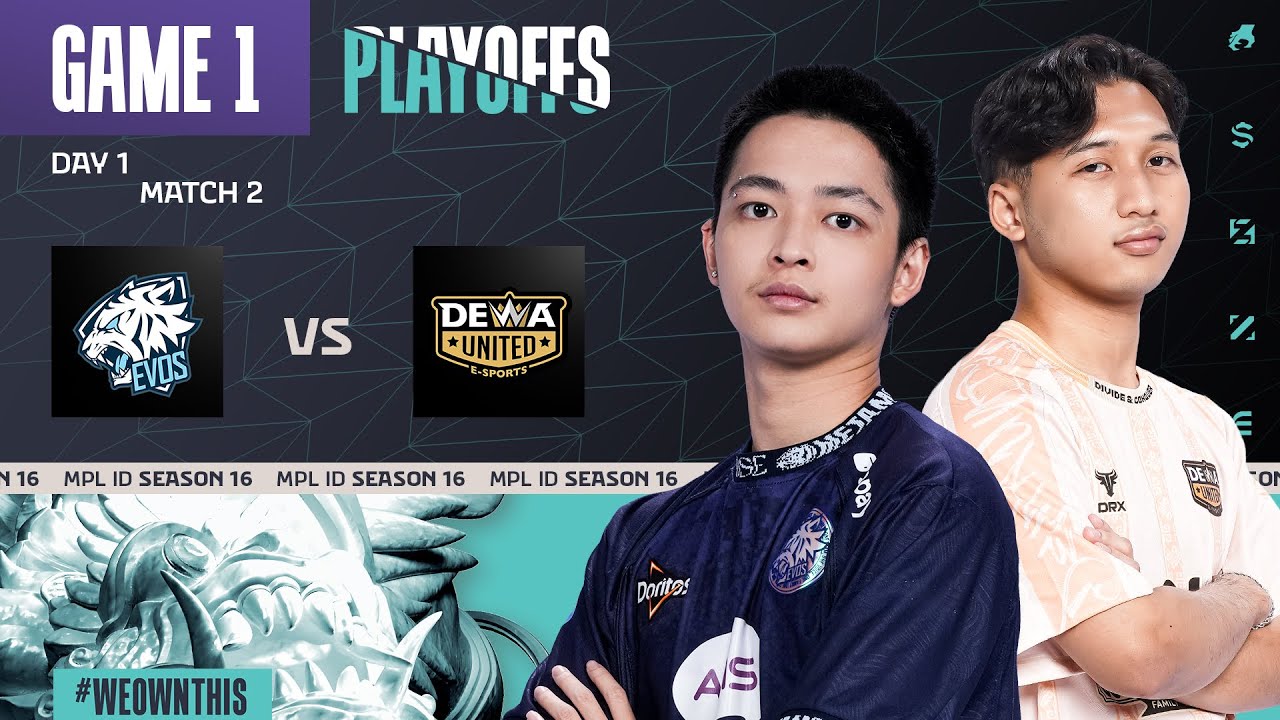 EVOS vs DEWA UNITED ESPORTS | Playoffs Day 1 | Game 1 | #MPLIDS16