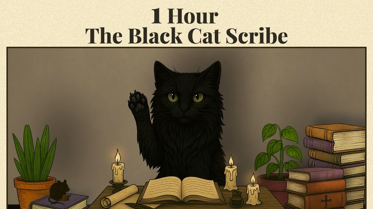 Ambience Video 1 Hour — The Black Cat Scribe