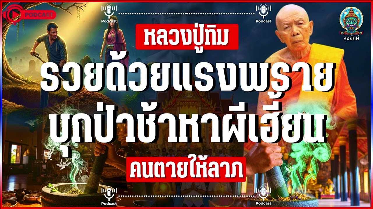 หลวงปู่ทิม เรื่องจริงจากวัดละหารไร่ รวยด้วยแรงพราย บุกป่าช้าพลีกะโหลกผีตายทั้งกลม | ลุงยักษ์