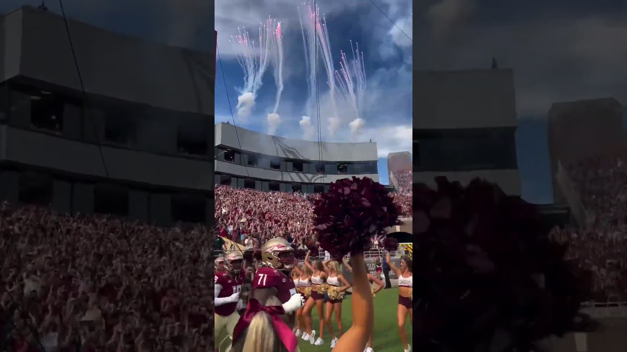 One of the greatest entrances in all of College Football at Doak Campbell Stadium! #fsu #fsufootball