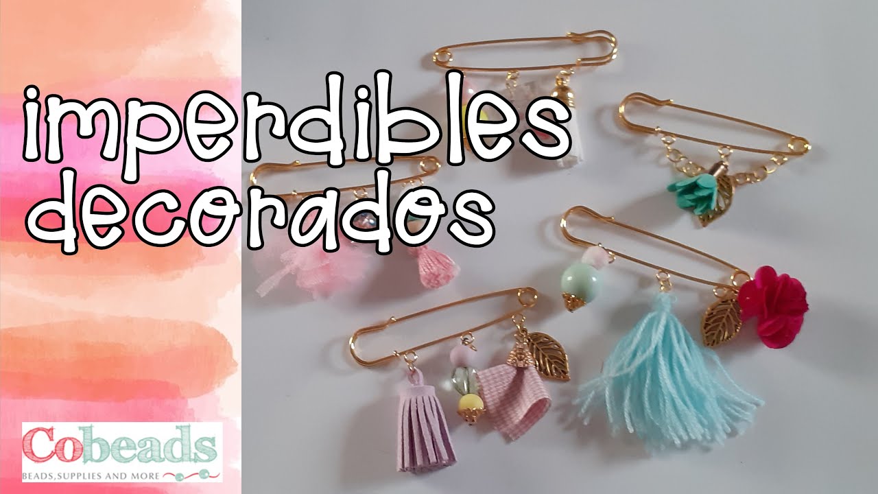 DIY Imperdibles decorados | Pin decorate | Cobeads
