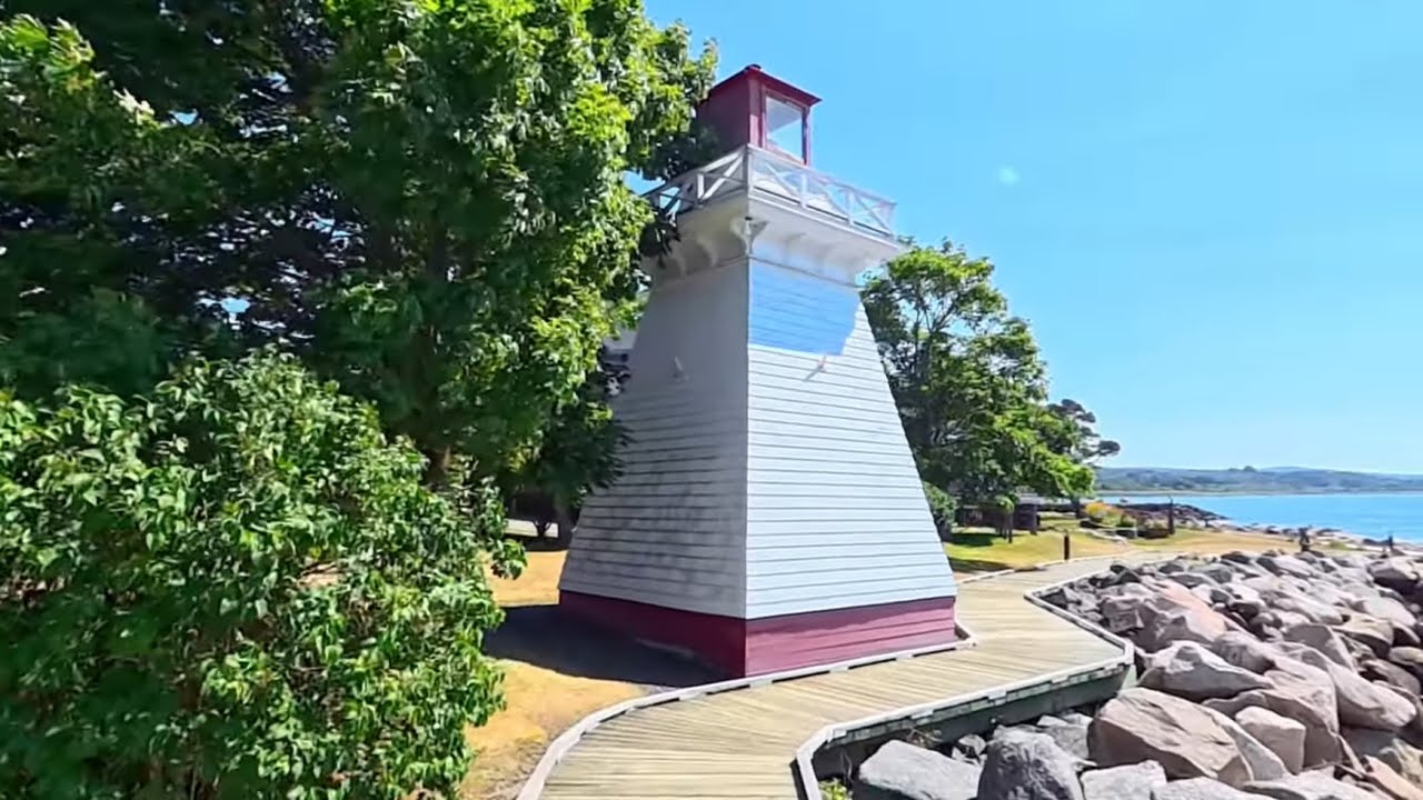 Scenic Annapolis Royal boardwalk and Fort Anne National Historic Site