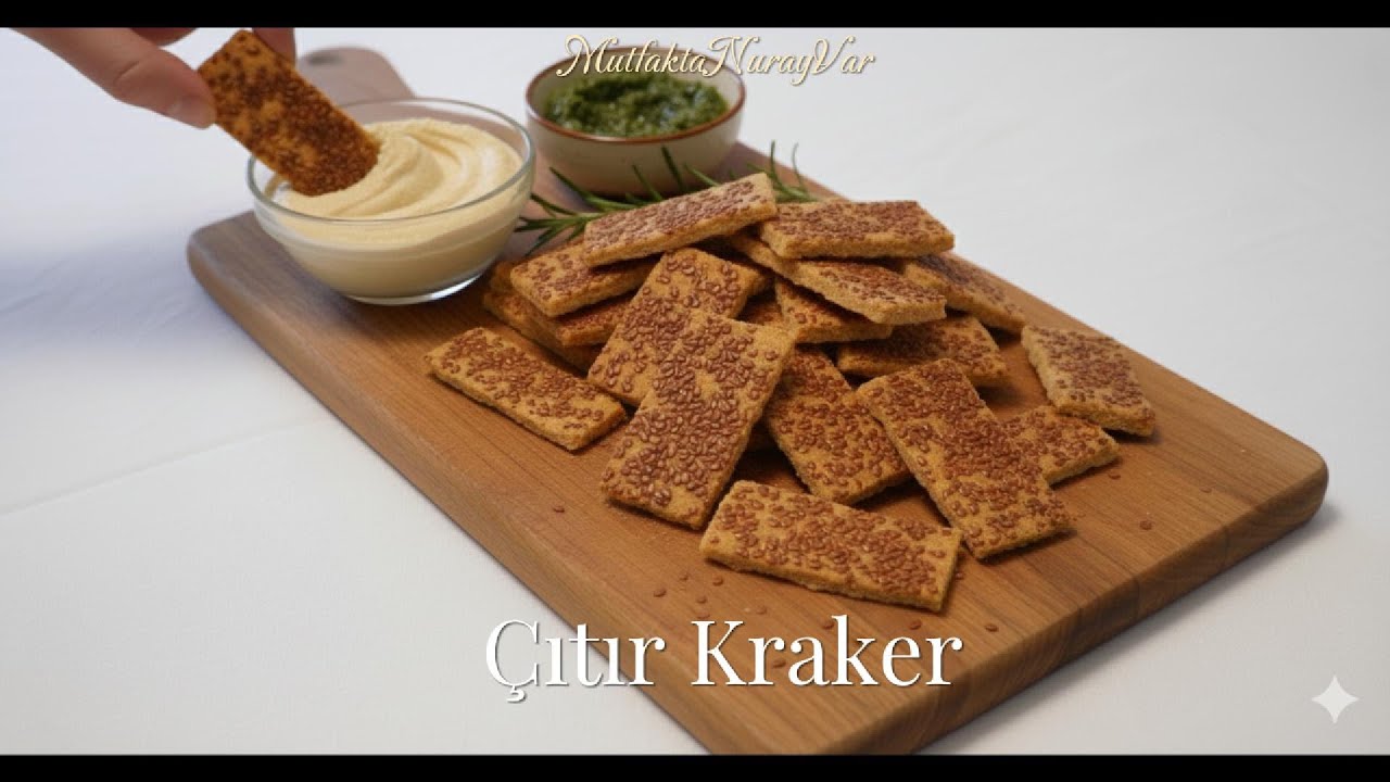 Katkısız Ev Yapımı Susamlı Kraker Çubukları