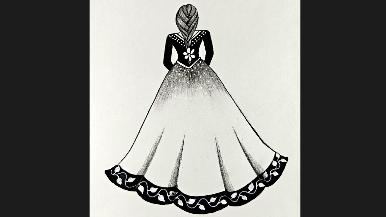 How to draw a girl with traditional dress  | Drawing for beginners | Girl drawing 