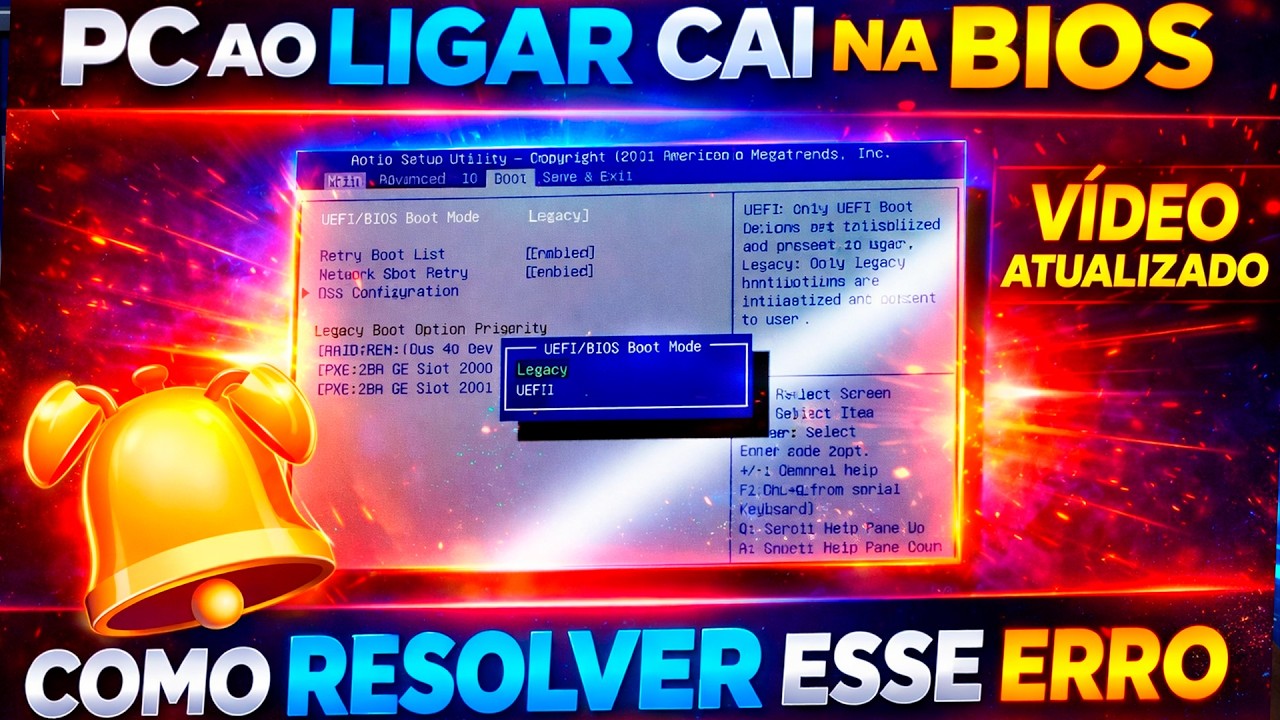 TODAS AS VEZES QUE EU LIGO MEU NOTEBOOK OU COMPUTADOR CAI DIRETO NA BIOS COMO RESOLVER!