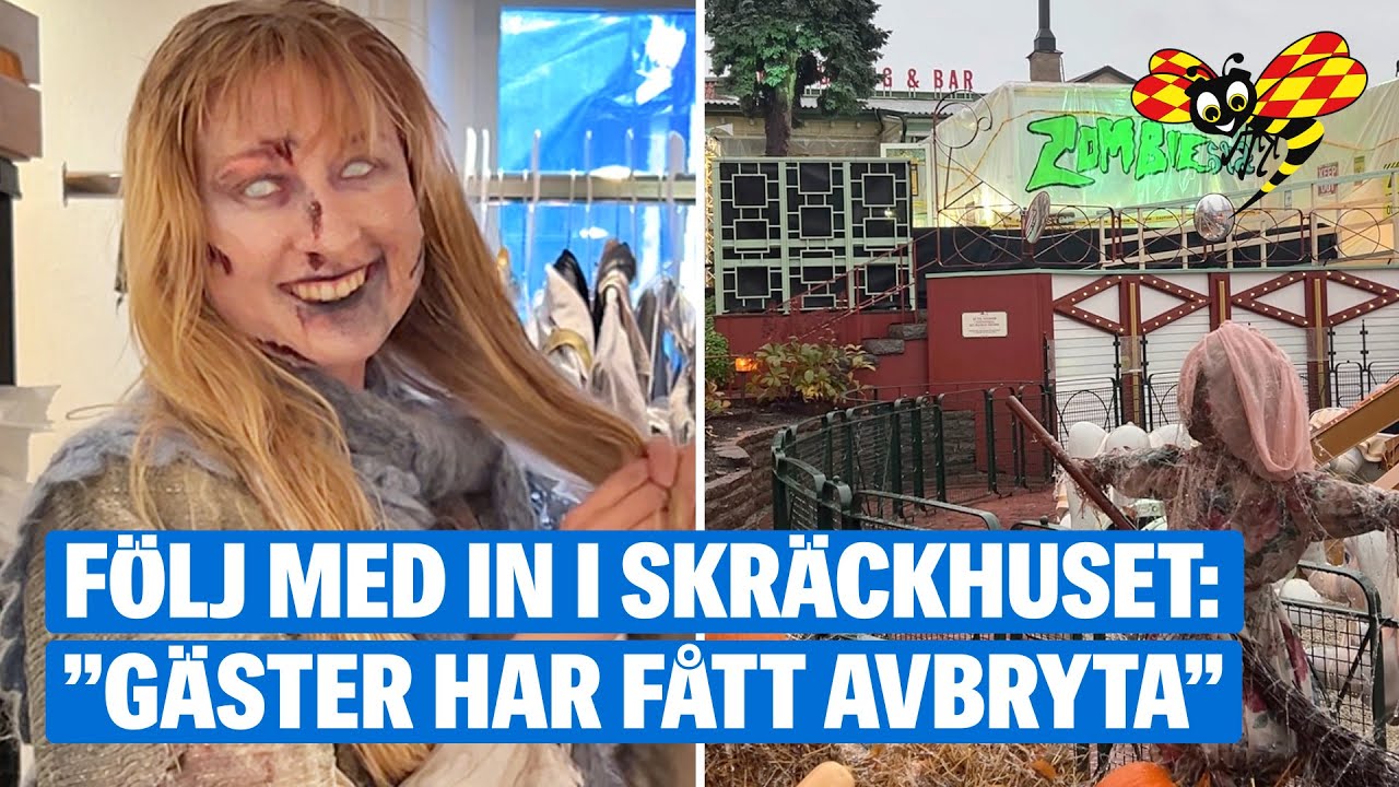 Ellen, 21, är zombie på Gröna Lund – följ med bakom kulisserna i skräckhuset