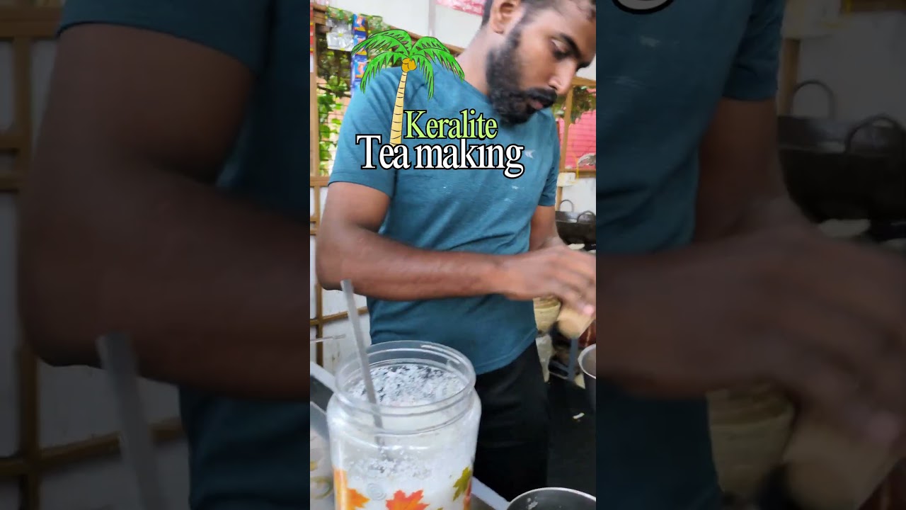 Kerala tea making style 😍😎 #shorts #tea #chai #kerala #youtubeshorts #travel #food #viralvideo