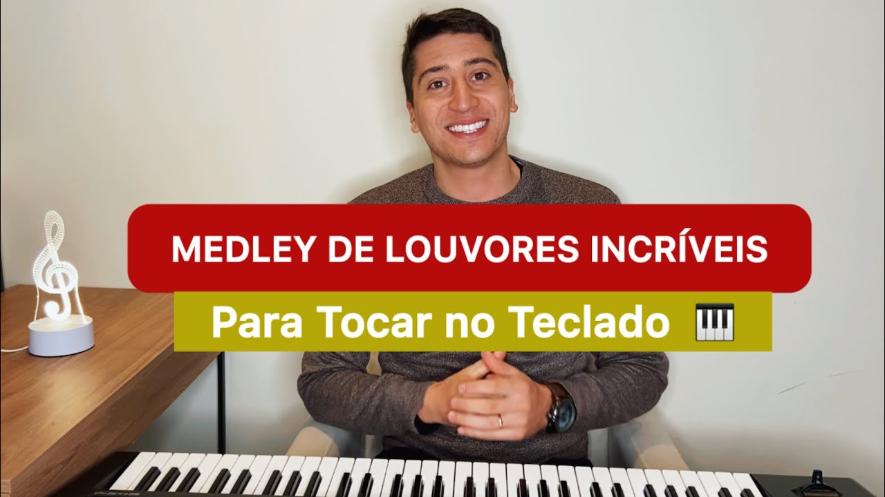 Medley de Louvores Para Tocar no Teclado ( Aula de Teclado Para Iniciantes )