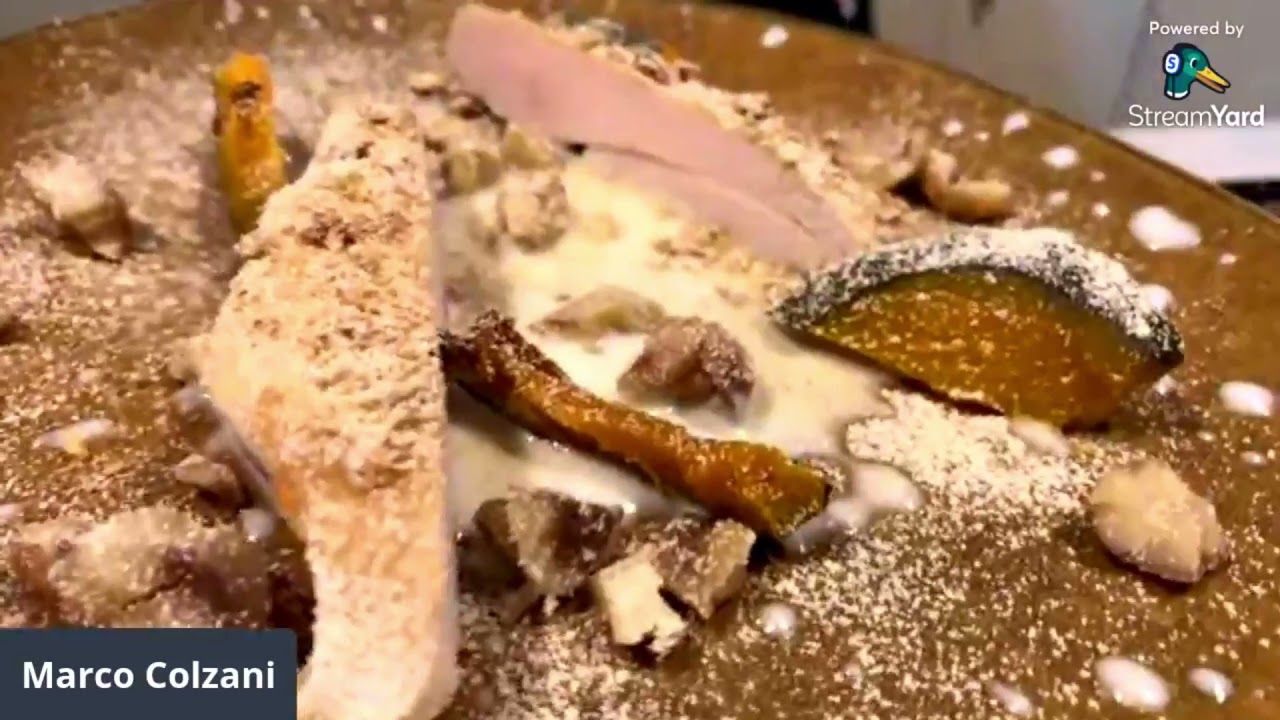 COTTOVUOTO: Come preparare un petto di galletto con pane, parmigiano, castagne, zucca e porcino.