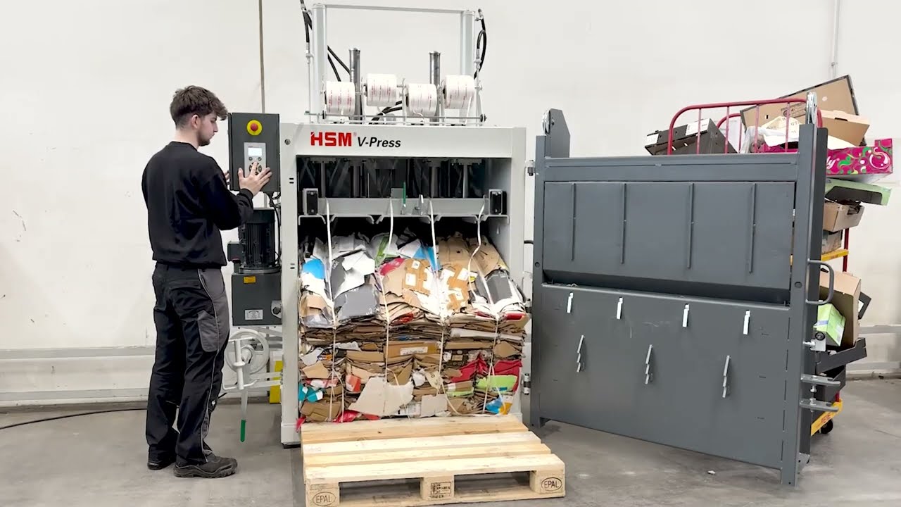 Prensa compactadora vertical HSM V-Press 818 Plus Pro - Asturalba