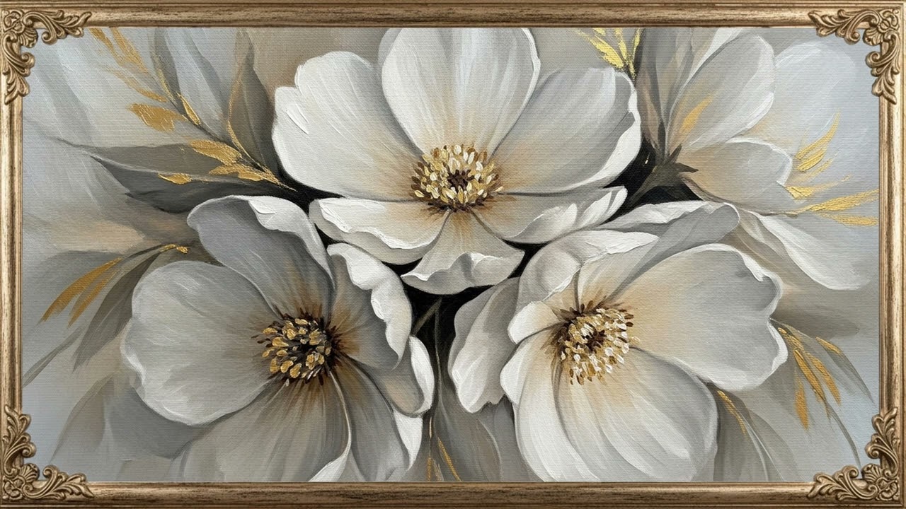 Museum Quality Floral Masterpiece 🌸  Elegant Framed 4K Art Gallery Display
