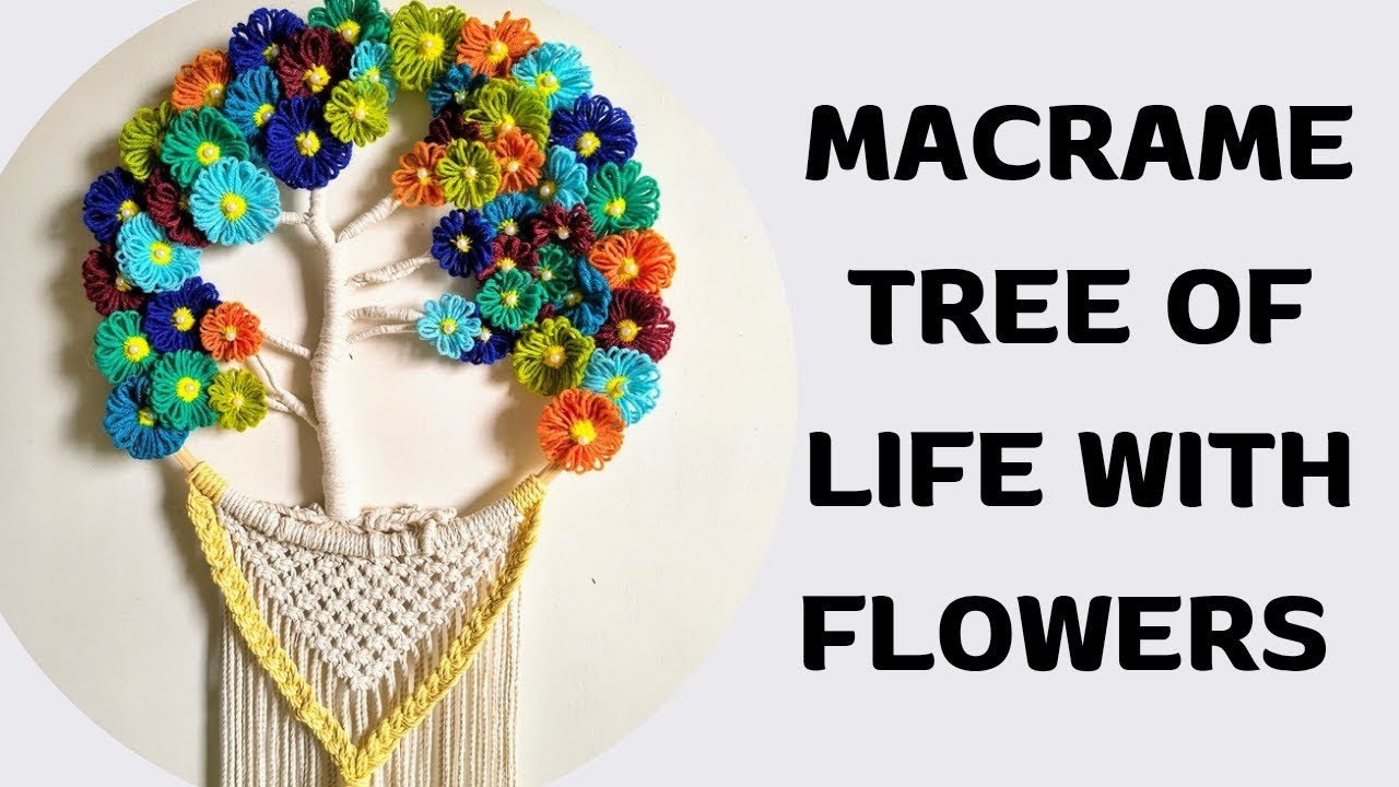 DIY Macrame Tree of Life with Flowers | Step-by-Step Tutorial