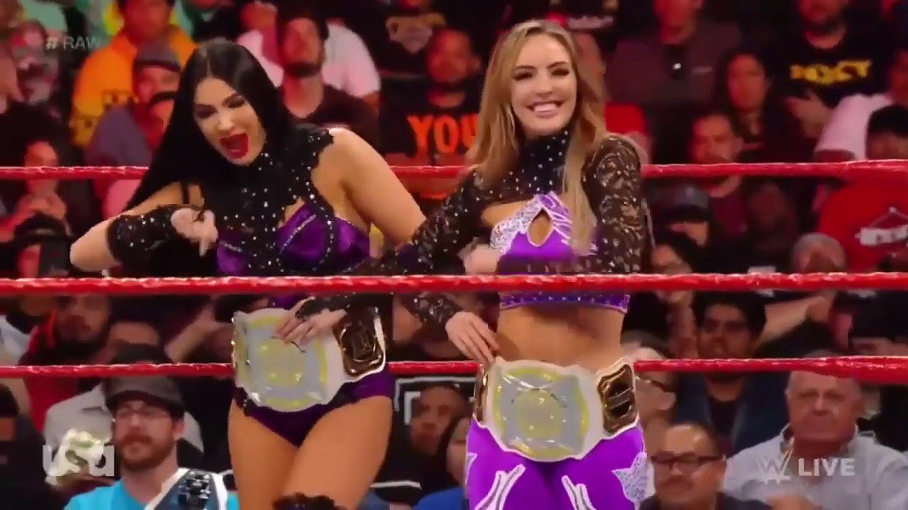 Alexa Bliss & Nikki Cross vs The IIconics Tag Team Titles Match WWE RAW June 17th 2019