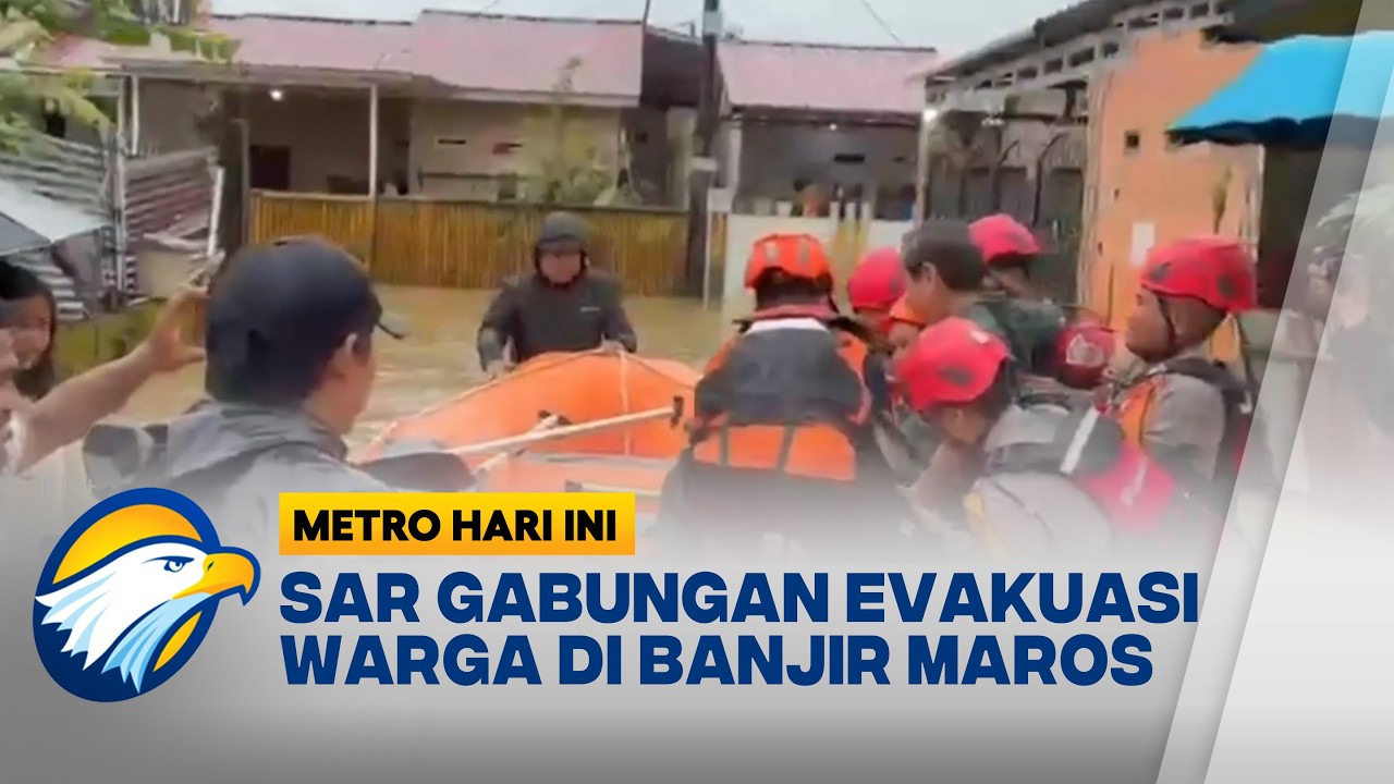 Evakuasi Warga Lansia Terjebak Banjir Maros - [Metro Hari Ini]