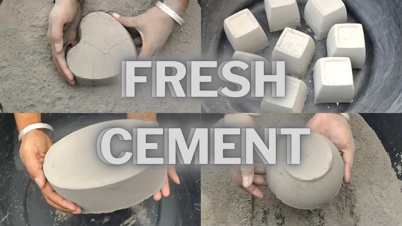 Pure Fresh Cement Asmr  | Fresh Pure Cement Crumbling | Soft Fresh Cement Dry Crumbling ASMR Edit