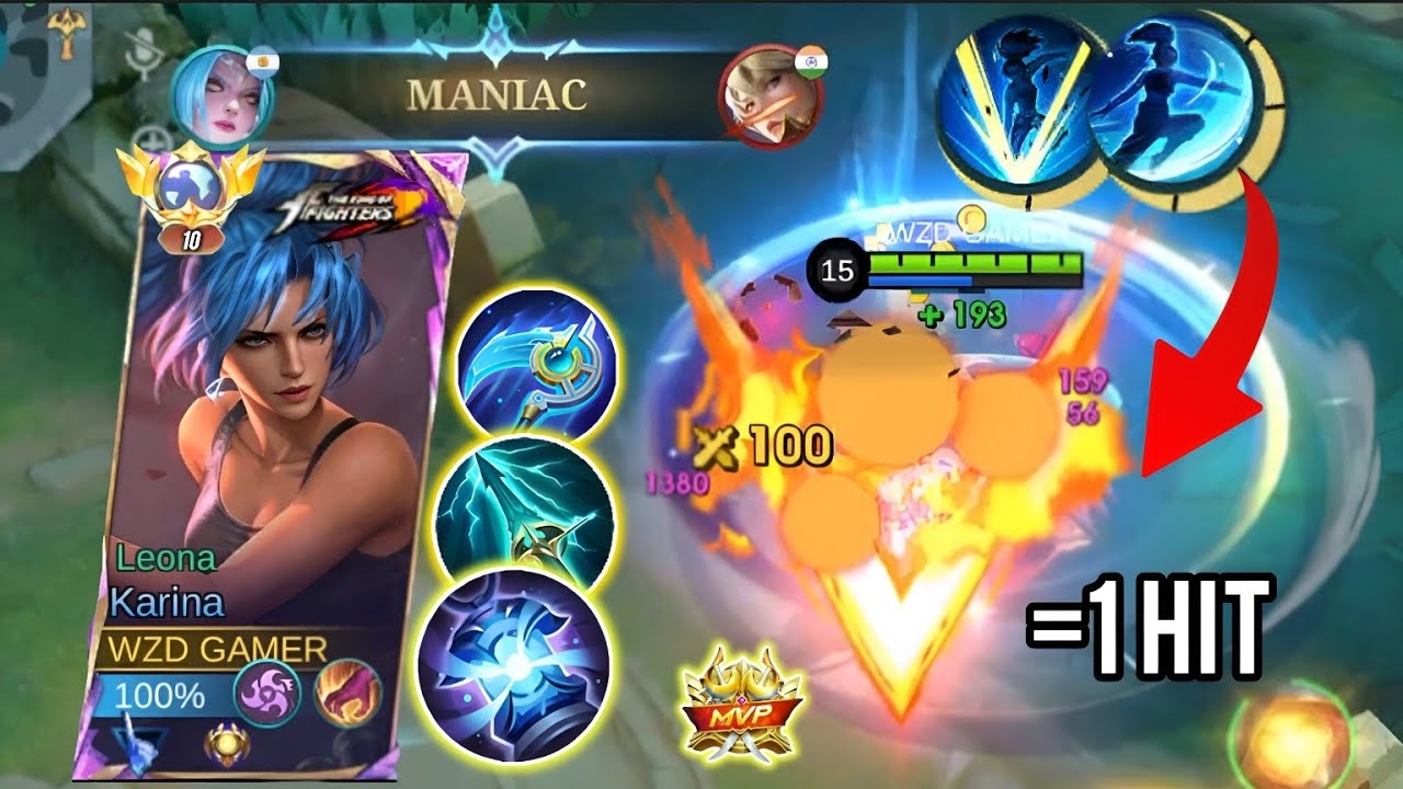 1xMANIAC'' NEW KARINA ONEHIT BUILD AND EMBLEM 2025!!( MUST TRY)#mobilelegends