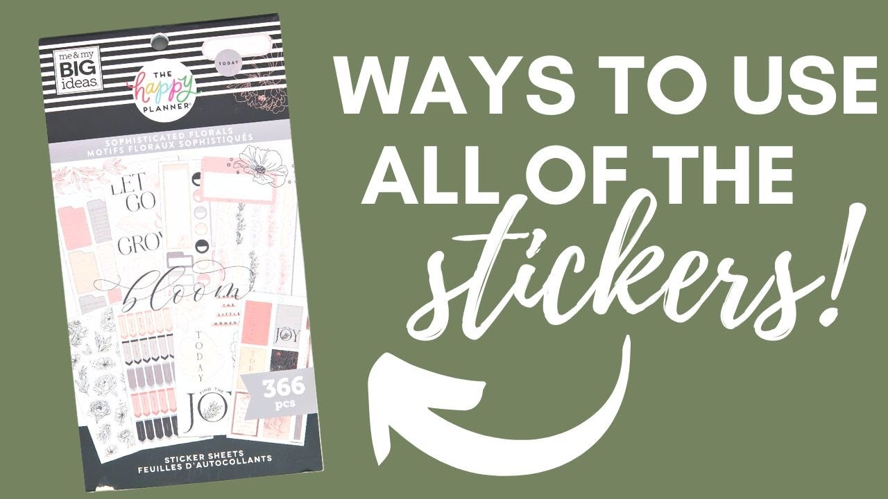How to use ALL the Themed Stickers - Happy Planner Sophisticated Florals Sticker Book