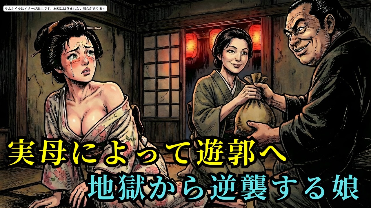 【因果応報】 実母によって遊郭へ売られた少女。地獄から自力で脱出し、鬼畜な母親の「悪逆非道」を世間に暴露した痛快な復讐劇  (AIフィクション) | 伝説 | 昔話 | 説話 | 民話