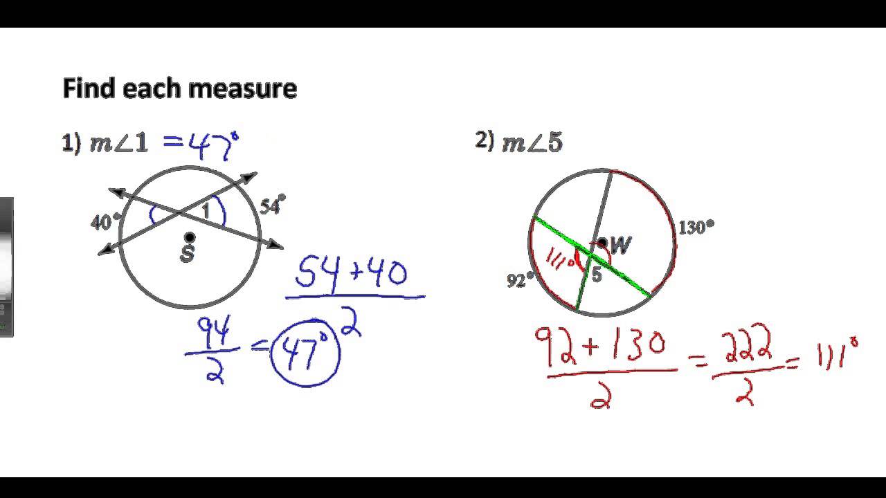 Secants, Tangents, and Angle Measures