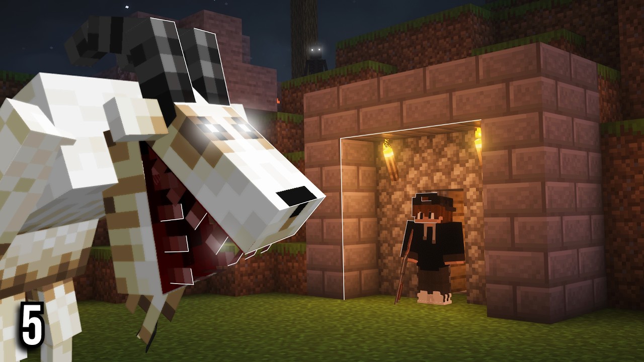¡NO ABRAS la PUERTA! Esta CRIATURA me sigue en Minecraft… - Night Dweller 2