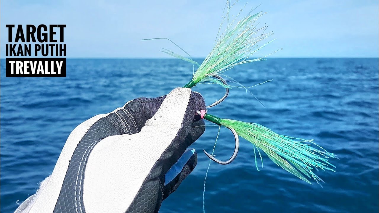 UMPAN DARI TALI RAFIA ??? TERNYATA IKAN APA SAJA SUKA DENGAN UMPAN INI...SABIKI JIGGING