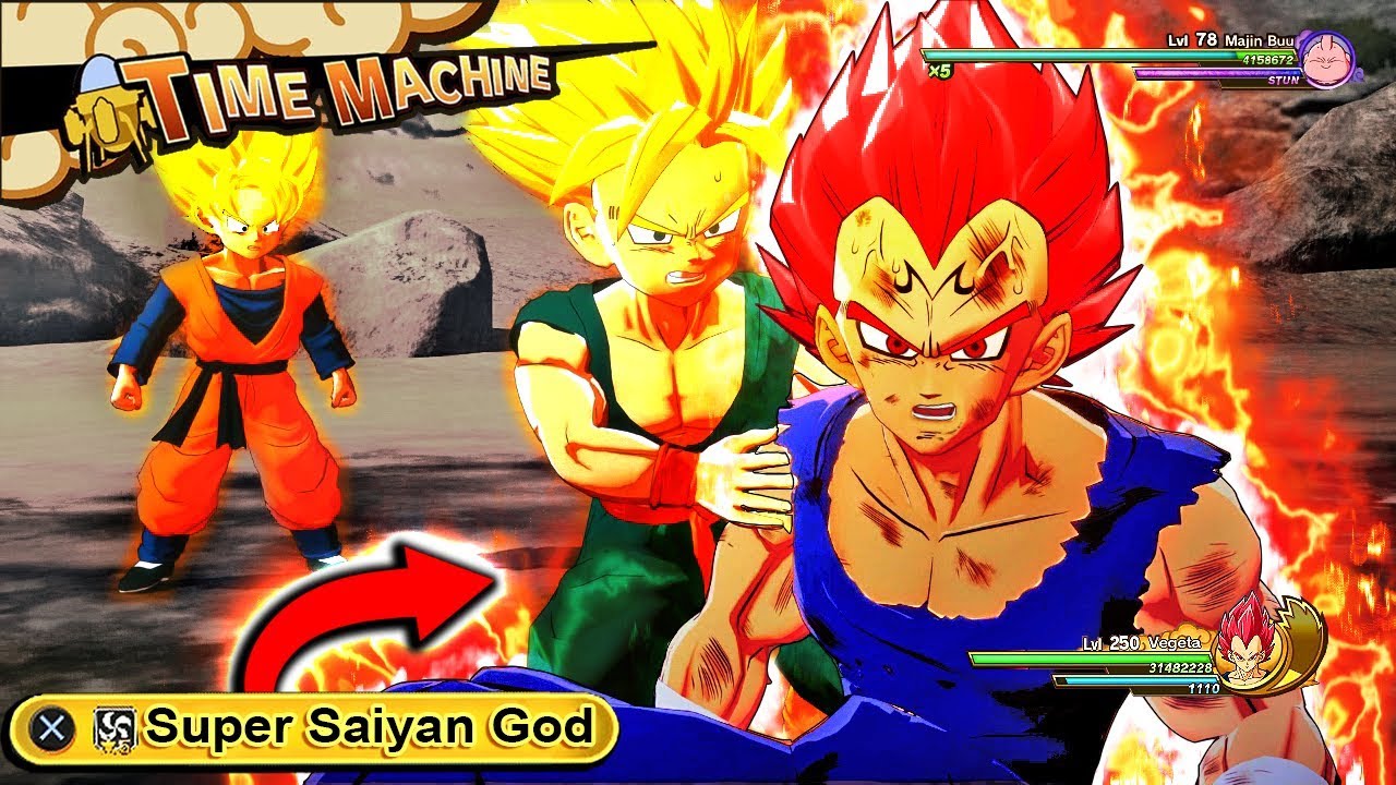 God Vegeta VS ALL Past Bosses! Dragon Ball Z Kakarot DLC Pack 1 w/ Time Machine (DUB)