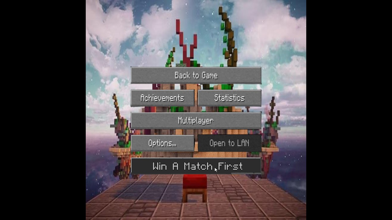 Playing Hypixel bedwars until  win a match