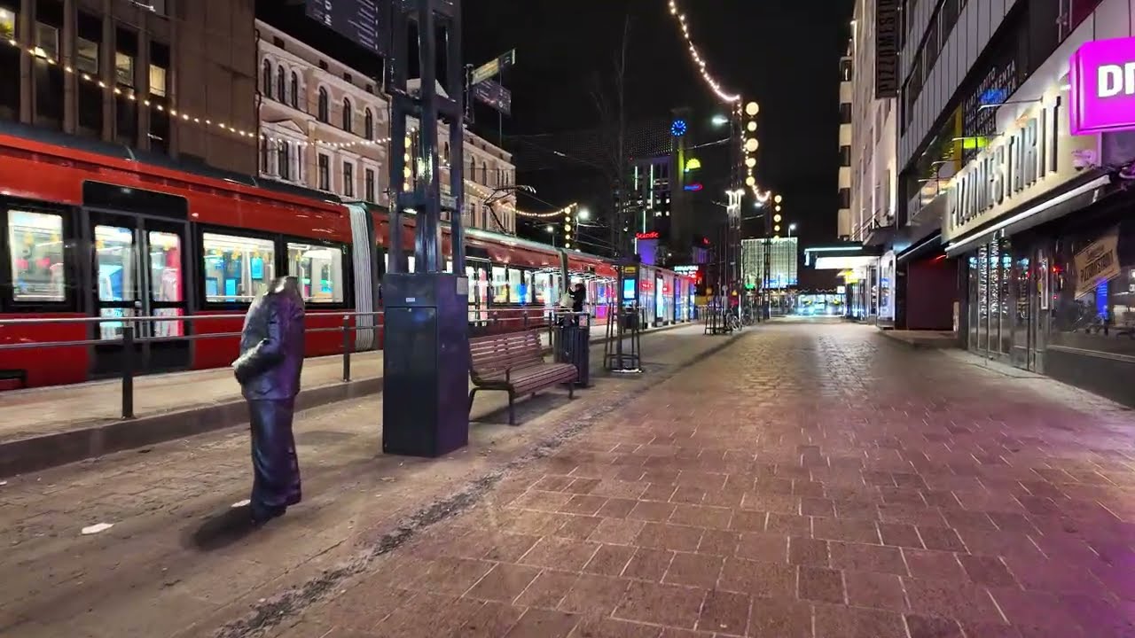 Tampere City Centre Night Winter Walk 🇫🇮 Cold City Centre | Finland 2026 4K Binaural Walking Tour 🇫🇮
