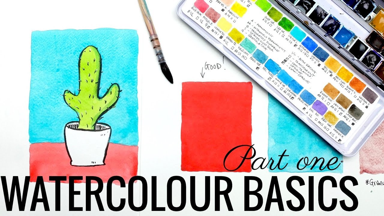 watercolour basics // watercolour for beginners // part one - flat wash