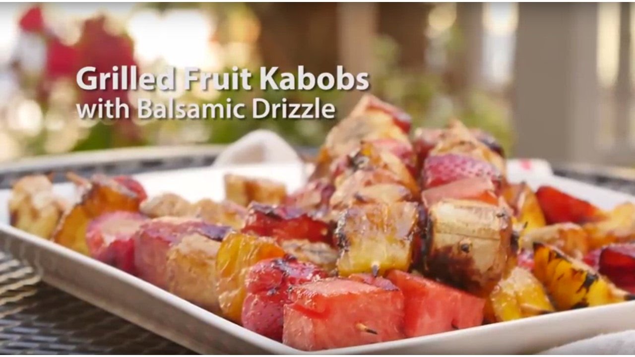 Grilled Fruit Kebabs with Balsamic Drizzle